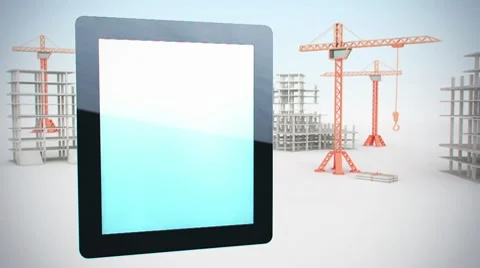 Ipad on animated background Stock Footage