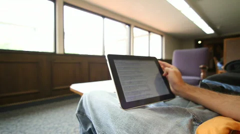 IPad Being Used Stock Footage 713256