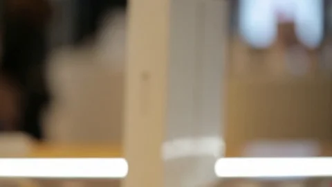 IPad box in store Stock Footage 77050364