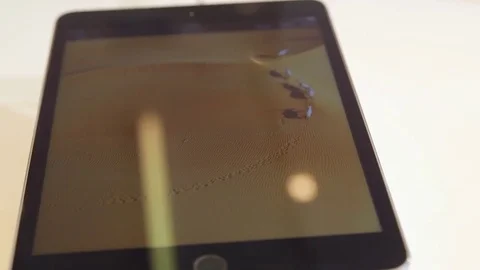 Ipad computer on display Stock Footage 77101344