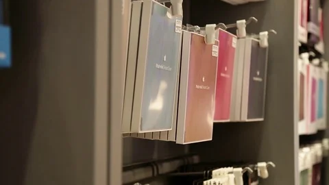 IPad covers on display Stock Footage 77044780