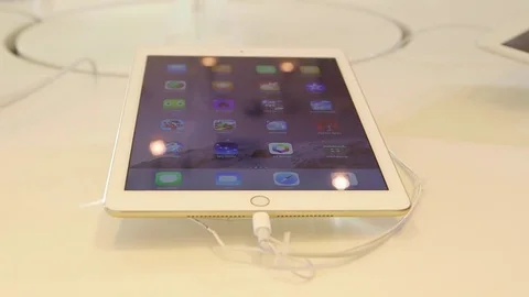 IPad on display Stock Footage 77044885