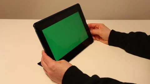 IPad Green Screen Technology Connect Lifestyle Video stock 127264894