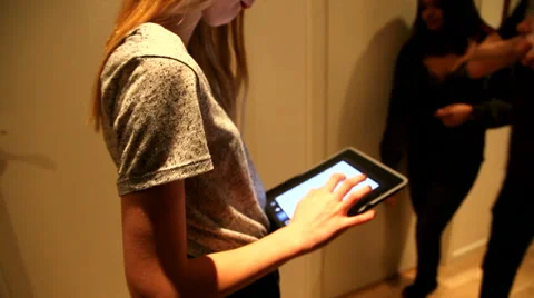 Ipad in hands Stock Footage 35502185