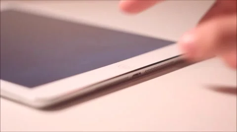 IPad Home Button Press Stock-Footage 43937669