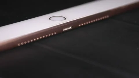 IPad lightning cable plug easily by hand Video stock 166822756