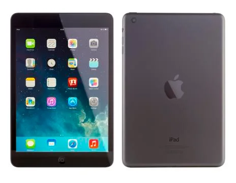 Ipad mini front and back view Stock Photos
