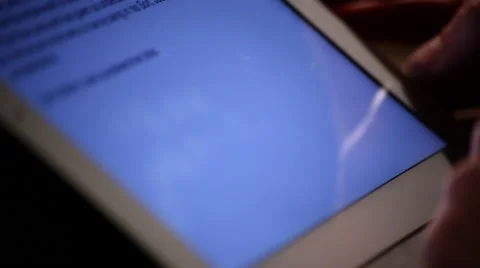 Ipad navigation and focus pull 2 Stock Footage 47486798