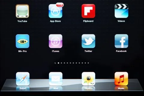 Ipad new apps Stock Photos