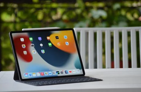 Ipad Pro with the keyboard Stock Photos