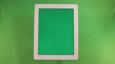 Ipad stands horizontal turns the page on the screen Stock Footage 41087252