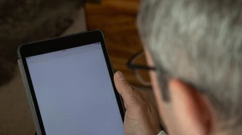 IPad tablet screen close up Foto stock