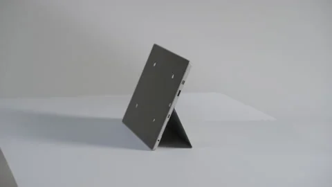 Ipad tablet on white turntable Stock Footage 160379186