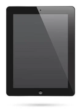 Ipad touch screen pc tablet illustration of ipad 2. Realistic looking. Cop... Stock Photos