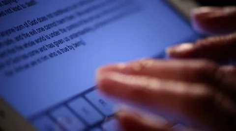 Ipad typing with camera movement and focus 2 Stock Footage 47485964