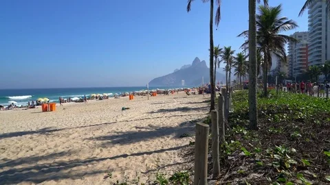 Ipanema Beach Life Stock Footage 73232813