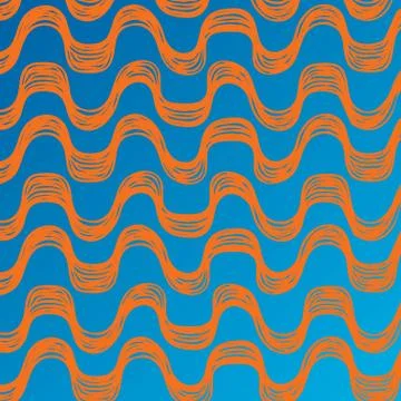 Ipanema beach pattern banner. Stock Illustration