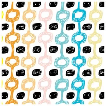 Ipanema beach pattern set. Stock Illustration