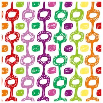 Ipanema beach pattern set. Stock Illustration