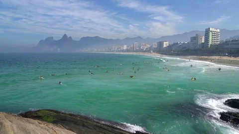 Ipanema Surfers Stock Footage 73232608