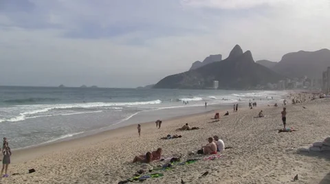 IpanemaBeach  Rio de Janeiro Stock Footage 54171714