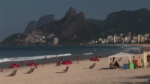 Ipanema's beach - September 16th, 2010 Video stock 313742522