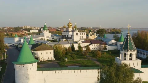 Ipatiev Monastery in Kostroma Stock Footage 141055825