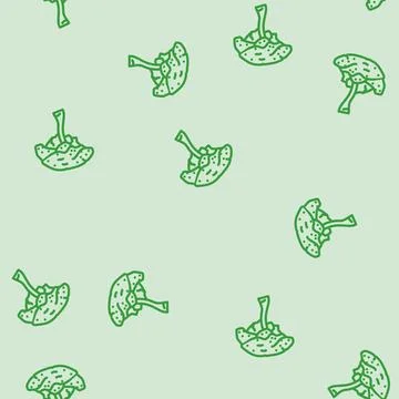 Ipe jungle amazon line vector seamless pattern Stock Illustration