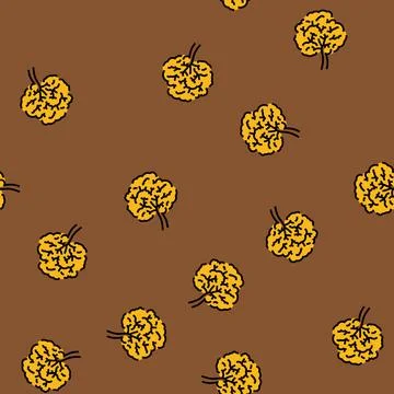 Ipe jungle amazon vector seamless pattern Stock Illustration