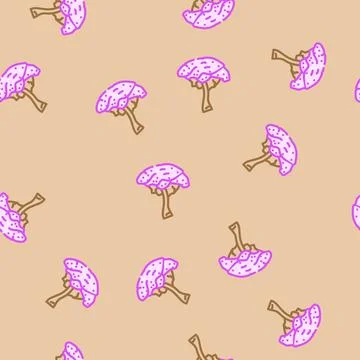 Ipe jungle amazon vector seamless pattern Stock Illustration