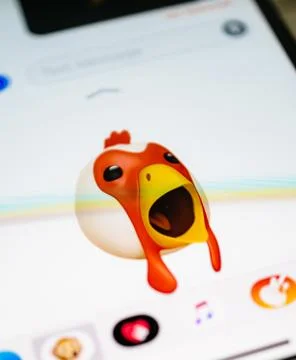 IPhone 11 Pro with faces expressing sentiments Stock Photos