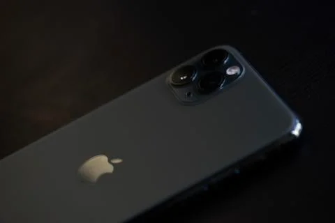 IPhone 11 Pro Max in Mid Night Green Stock Photos