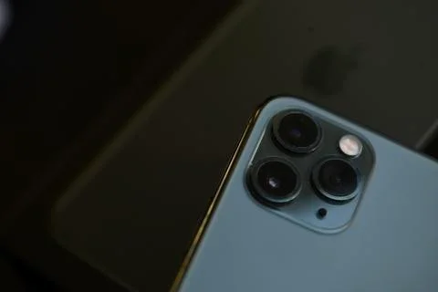 IPhone 11 Pro Max in Mid Night Green Stock Photos