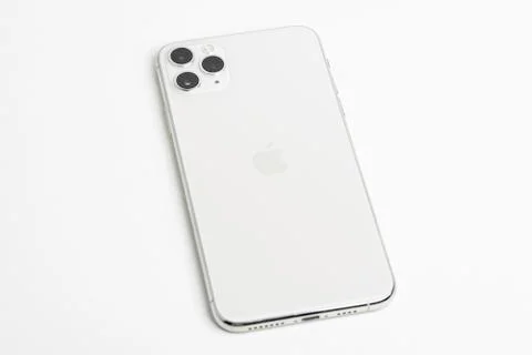 IPhone 11 Pro Max Silver Stock Photos