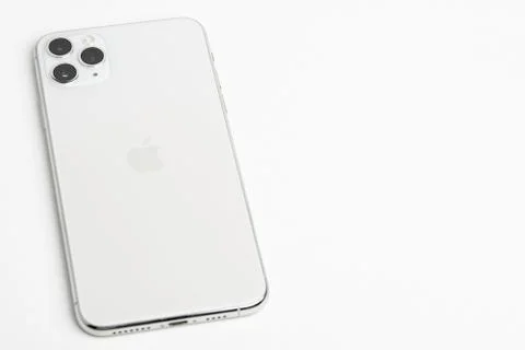 IPhone 11 Pro Max Silver Stock Photos