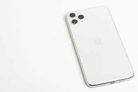 IPhone 11 Pro Max Silver Stock Photos