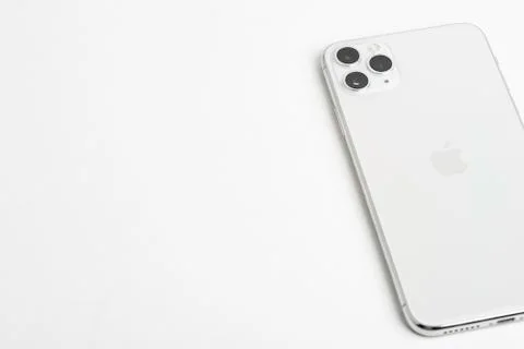 IPhone 11 Pro Max Silver Stock Photos