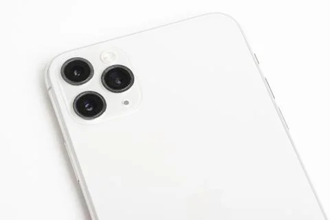 IPhone 11 Pro Max Silver Stock Photos