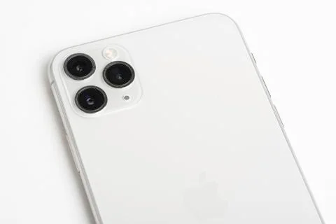 IPhone 11 Pro Max Silver Stock Photos