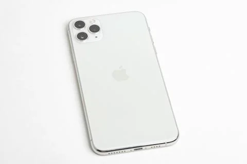 IPhone 11 Pro Max Silver Stock Photos