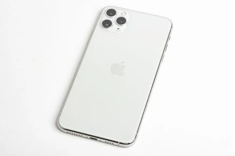 IPhone 11 Pro Max Silver Foto stock