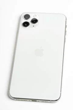 IPhone 11 Pro Max Silver Stock Photos