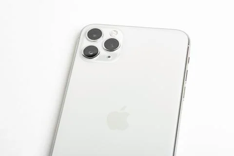 IPhone 11 Pro Max Silver Stock Photos