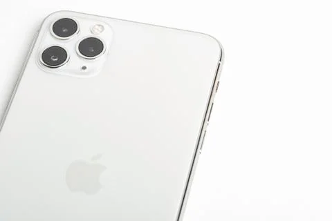 IPhone 11 Pro Max Silver Stock Photos