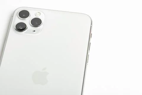 IPhone 11 Pro Max Silver Stock Photos