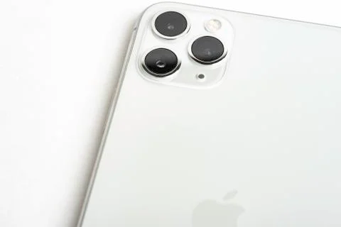 IPhone 11 Pro Max Silver Stock Photos