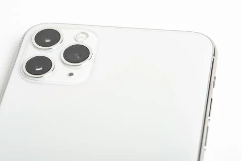 IPhone 11 Pro Max Silver Stock Photos