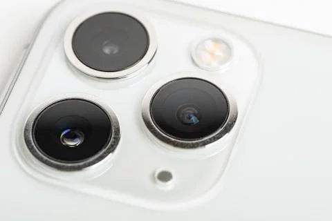 IPhone 11 Pro Max Silver Stock Photos