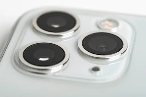 IPhone 11 Pro Max Silver Stock Photos