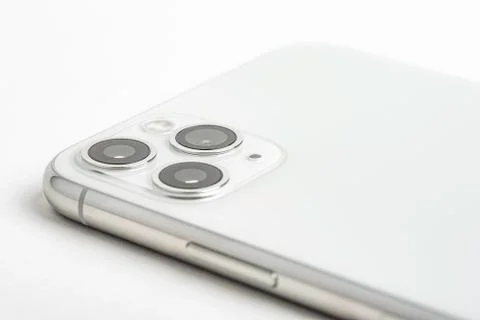 IPhone 11 Pro Max Silver Stock Photos